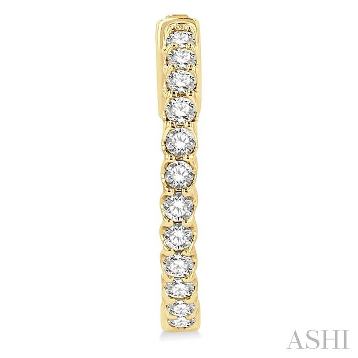 ASHI Inside-Out Diamond Hoop Earrings 625D1PPFGERYG