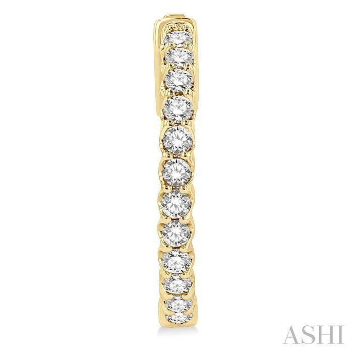 ASHI Inside-Out Diamond Hoop Earrings 625D1PPFGERYG