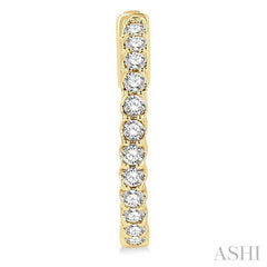 ASHI Inside-Out Diamond Hoop Earrings 625D1PPFGERYG