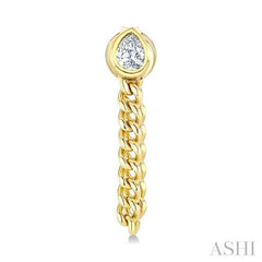 ASHI Pear Shape Curb Bezel Diamond Fashion Earrings 625H5PPFGERYG-PR