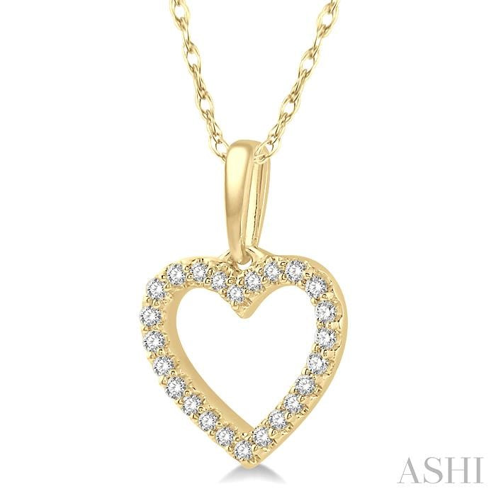 ASHI Heart Shape Petite Diamond Fashion Pendant 626A8PPTSPDYG