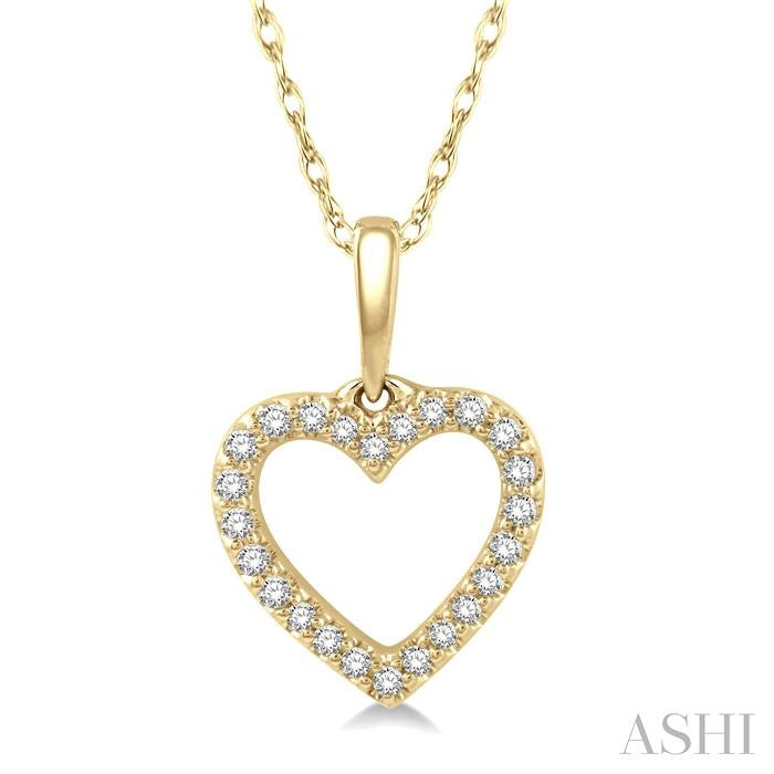 ASHI Heart Shape Petite Diamond Fashion Pendant 626A8PPTSPDYG