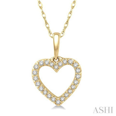 ASHI Heart Shape Petite Diamond Fashion Pendant 626A8PPTSPDYG