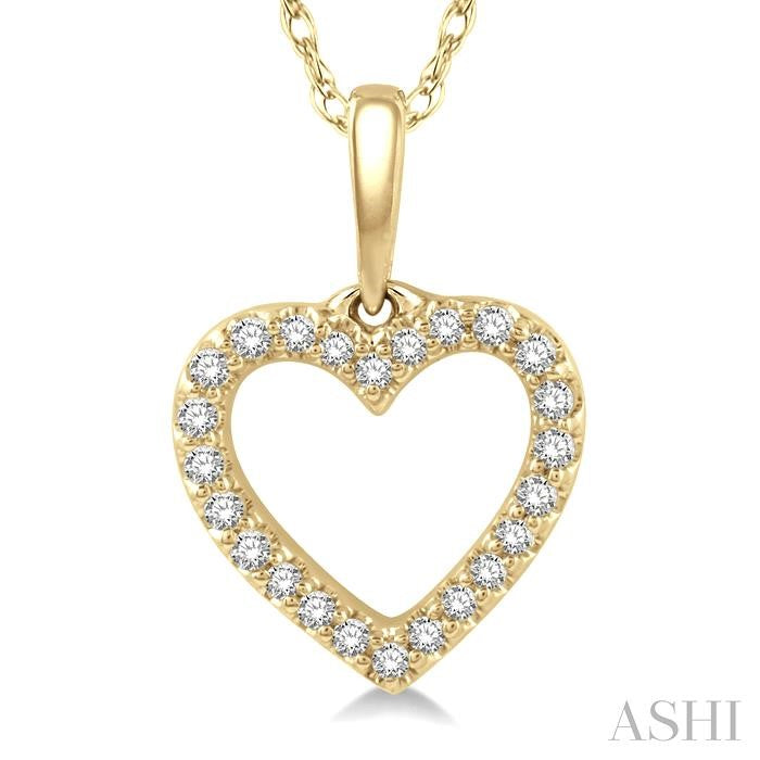 ASHI Heart Shape Petite Diamond Fashion Pendant 626A8PPTSPDYG