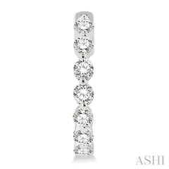 ASHI Inside-Out Diamond Round Hoop Earrings 626D0PPFGERWG-2.00