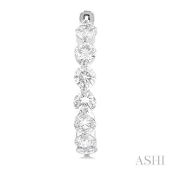 ASHI Inside-Out Diamond Round Hoop Earrings 626D0PPFGERWG-5.00