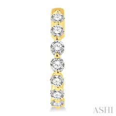 ASHI Inside-Out Diamond Round Hoop Earrings 626D0PPFGERYG-2.00