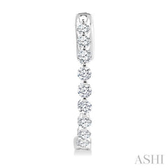 ASHI Inside-Out Diamond Round Hoop Earrings 626D1PPFGERWG