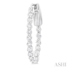 ASHI Inside-Out Diamond Round Hoop Earrings 626D3PPFGERWG
