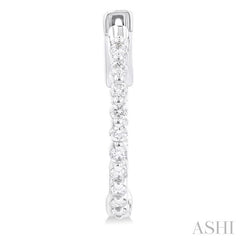 ASHI Inside-Out Diamond Round Hoop Earrings 626D3PPFGERWG