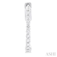 ASHI Inside-Out Diamond Round Hoop Earrings 626D3PPFGERWG