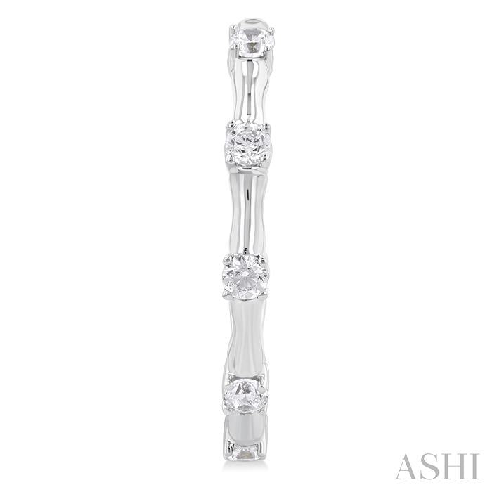 ASHI Diamond Fashion Bamboo Half Hoop Earrings 626F5PPFGERWG