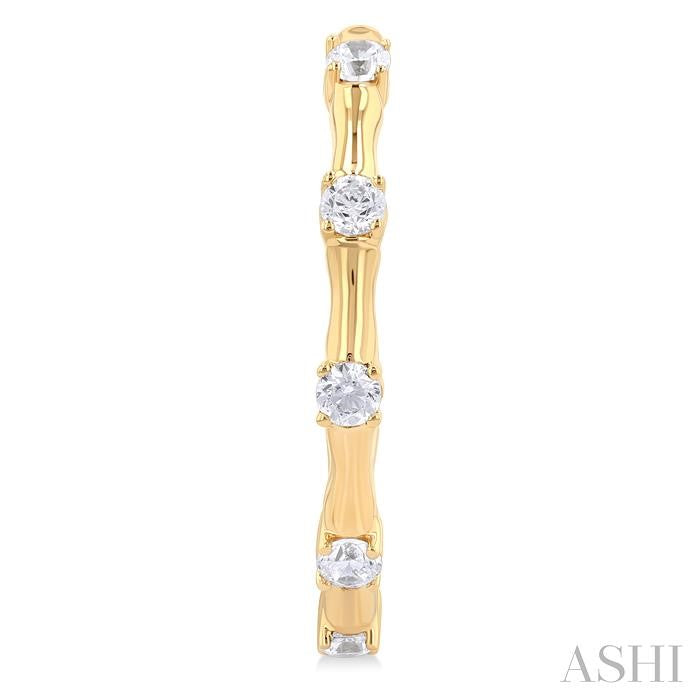 ASHI Diamond Fashion Bamboo Half Hoop Earrings 626F5PPFGERYG