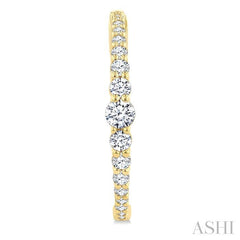 ASHI Graduated Riviera Diamond Hoop Earrings 626H0PPFGERYG-1.50