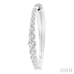 ASHI Graduated Riviera Diamond Hoop Earrings 626H3PPFGERWG