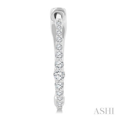ASHI Graduated Riviera Diamond Hoop Earrings 626H6PPFGERWG