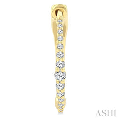 ASHI Graduated Riviera Diamond Hoop Earrings 626H6PPFGERYG