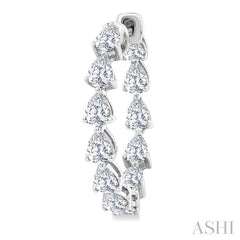 ASHI Inside-Out Pear Shape Diamond Hoop Earrings 627E0PPFGERWG-2.60