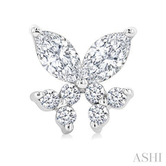 ASHI Twin Fish Diamond Stud Earrings 627G4PPFGERWG