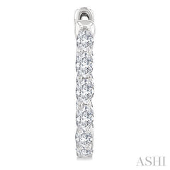ASHI Oval Shape Inside-Out Diamond Fashion Hoop Earrings 627H0PPFGERWG-OV-2.0