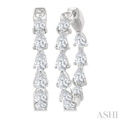 ASHI Pear Shape Inside-Out Diamond Fashion Hoop Earrings 627H0PPFGERWG-PR-2.0