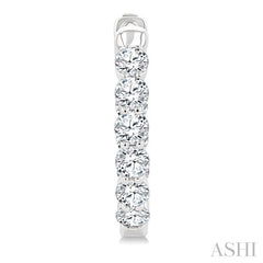 ASHI Round Shape Inside-Out Diamond Fashion Hoop Earrings 627H0PPFGERWG-RD-2.0