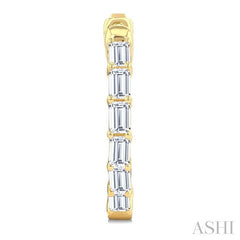 ASHI Emerald Shape Inside-Out Diamond Fashion Hoop Earrings 627H0PPFGERYG-OC-2.0