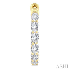 ASHI Oval Shape Inside-Out Diamond Fashion Hoop Earrings 627H0PPFGERYG-OV-2.0
