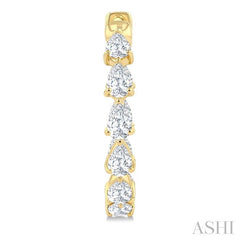 ASHI Pear Shape Inside-Out Diamond Fashion Hoop Earrings 627H0PPFGERYG-PR-2.0