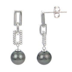 Parkplace Pearls Sterling Silver Tahitian Pearl Earring 628458/B