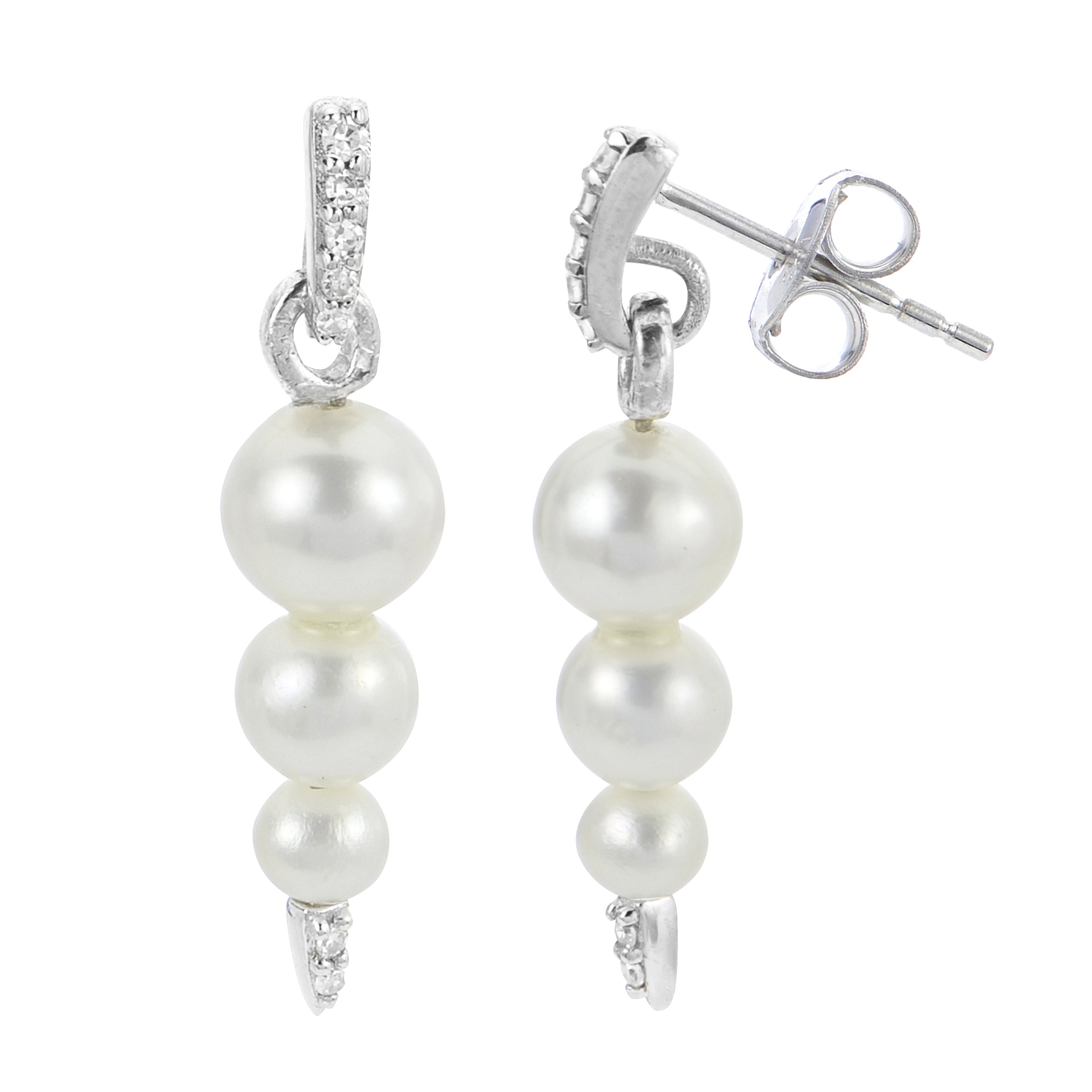 Parkplace Pearls Sterling Silver Freshwater Pearl Earring 628886