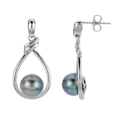 Parkplace Pearls Sterling Silver Tahitian Pearl Earring 628907/B
