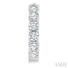 ASHI Inside-Out Diamond Round Hoop Earrings 628E0PPFGERWG-3.00