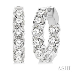 ASHI Inside-Out Diamond Round Hoop Earrings 628E0PPFGERWG-5.00