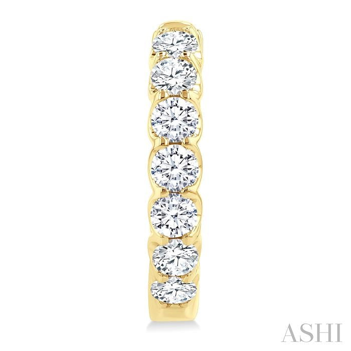 ASHI Inside-Out Diamond Round Hoop Earrings 628E0PPFGERYG-2.00