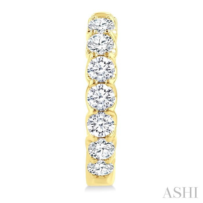 ASHI Inside-Out Diamond Round Hoop Earrings 628E0PPFHERYG-2.00