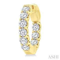 ASHI Inside-Out Diamond Round Hoop Earrings 628E0PPFHERYG-3.00