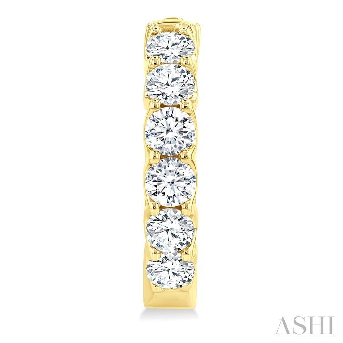 ASHI Inside-Out Diamond Round Hoop Earrings 628E0PPFHERYG-3.00