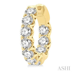 ASHI Inside-Out Diamond Round Hoop Earrings 628E0PPFHERYG-5.00