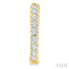 ASHI Inside-Out Diamond Round Hoop Earrings 628E1PPFHERYG