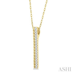 ASHI Vertical Bar Diamond Pendant 629B8PPFHPDYG