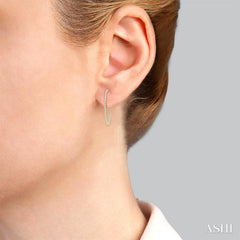 ASHI Inside-Out Diamond Hoop Earrings 629C0PPFGERYG-7.00