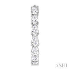 ASHI Pear Shape North-South Diamond Fashion Hoop Earrings 629D0PPFHERWG-1.5-PR
