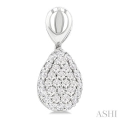 ASHI Pave-Set Pear Shape Diamond Fashion Earrings 629F5PPTSERWG-PR