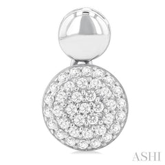 ASHI Pave-Set Round Shape Diamond Fashion Earrings 629F5PPTSERWG-RD