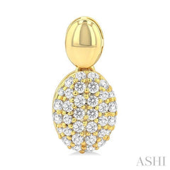 ASHI Pave-Set Oval Shape Diamond Fashion Earrings 629F5PPTSERYG-OV