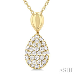 ASHI Pave-Set Pear Shape Diamond Fashion Pendant 629F6PPTSPDYG-PR