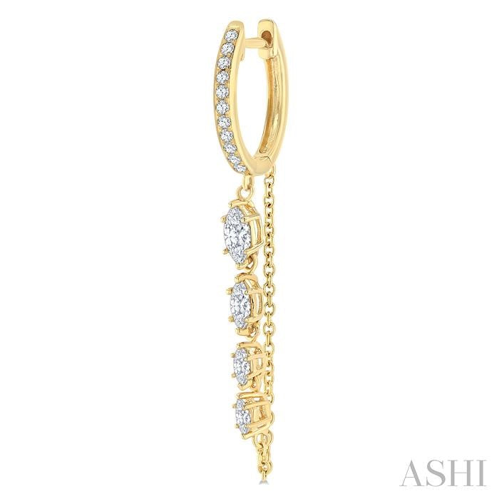 ASHI Journey Diamond Fashion Chain Earrings 629G2PPFGERYG