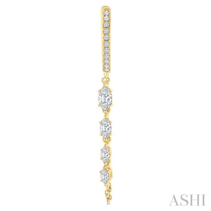 ASHI Journey Diamond Fashion Chain Earrings 629G2PPFGERYG