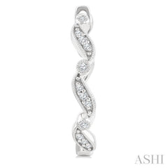 ASHI Wave Diamond Fashion Hoop Earrings 629H8PPTSERWG